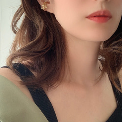 Leaf crown earcuff／シルバーカラー／花かんむり／植物／イヤーカフ 4枚目の画像