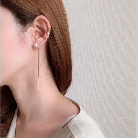 AQUA＿bi-color set earcuff 5枚目の画像