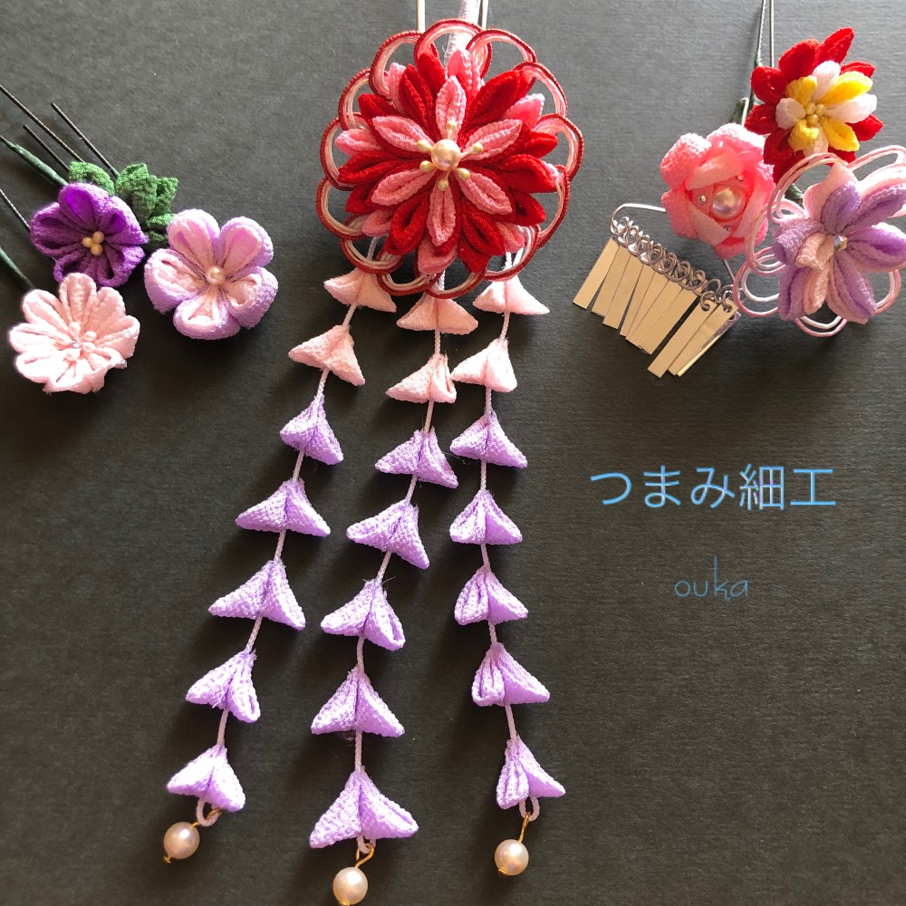 新！一越ちりめん　水引　髪飾り