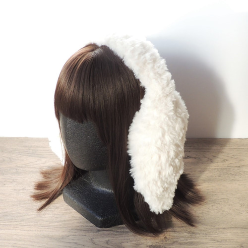 ロップイヤーマフ＊白うさぎ＊耳あて その他ファッション KotoriM 通販