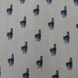 「京織」干支ネクタイ/シルク100％　午　ベージュ 2枚目の画像