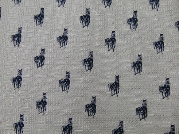 「京織」干支ネクタイ/シルク100％　午　ベージュ 2枚目の画像