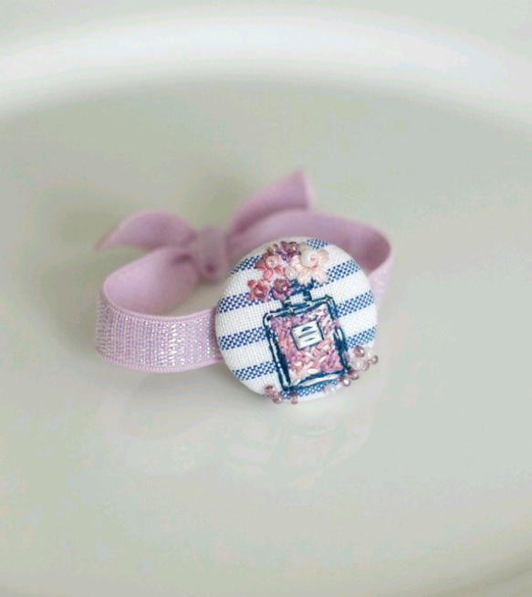 手撚り絹糸の刺繍♪sweet fragrance♡ 4枚目の画像