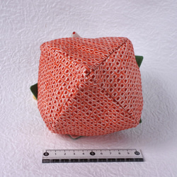 赤い絞りの　イチゴ　ポーチ so-7 5枚目の画像