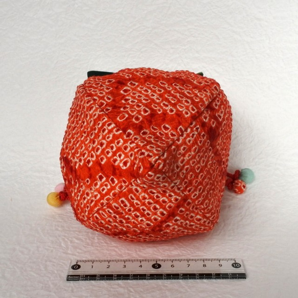 赤い絞りの　イチゴ　ポーチ　so-9 6枚目の画像