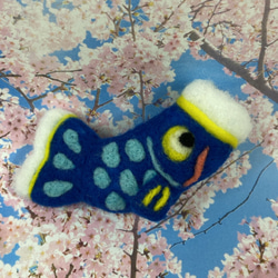 羊毛フェルト こどもの日　鯉のぼりと金太郎 k00626 7枚目の画像