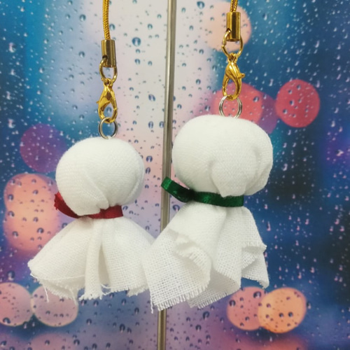 売約済み『てるてる坊主』2個セット/ストラップ//インテリア雑貨/ハンドメイド 売約済み『てるてる坊主』2個セット/ストラップ//インテリア雑貨/ハンドメイド