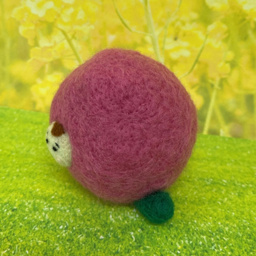 羊毛フェルト 桃から生まれたももすけくん k00652 羊毛フェルト