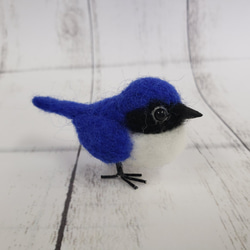 羊毛フェルト　ミニ　オオルリ　青い鳥　手のり　ブルー　小鳥　 k00689 2枚目の画像