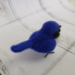羊毛フェルト　ミニ　オオルリ　青い鳥　手のり　ブルー　小鳥　 k00689 6枚目の画像