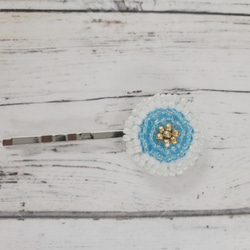 ビーズ刺繍　ヘアピン　５色セット　タイプＤ k00298 4枚目の画像