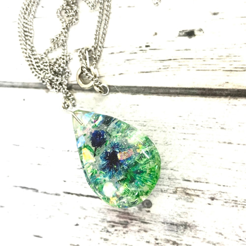 No.3057★ハンドメイド★哀愁の秋♡フラワーレジンネックレス No.3057☆ハンドメイド☆哀愁の秋♡フラワーレジンネックレス