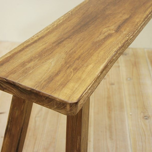 古材 一枚板 オールドチークのスツール 100cm 無垢材のスツール チーク