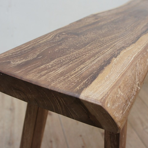 古材 一枚板 オールドチークのスツール 100cm 無垢材のスツール チーク