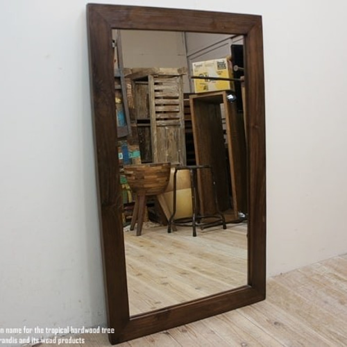 チーク無垢木ミラー