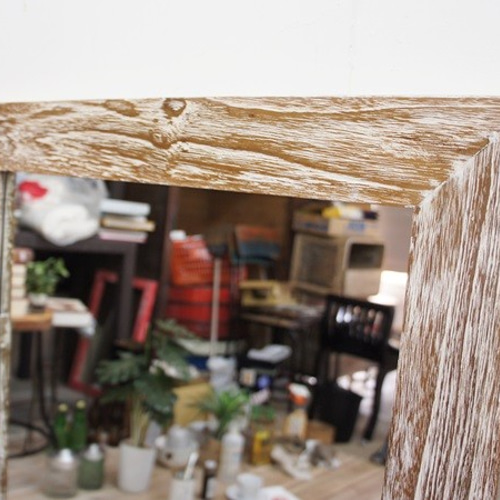 チーク無垢木ミラー チーク無垢木ミラー