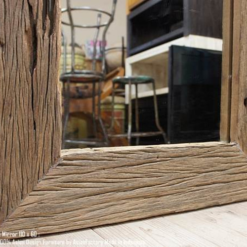 アイアンウッド材のミラー 110cm x 60cm 姿見鏡 ウリン 無垢材 アイアンウッド材のミラー 110cm x 60cm 姿見鏡 ウリン 無垢材
