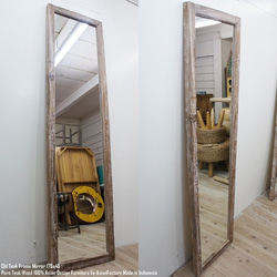 APD MR CLB　ミラー　古材チーク材　高さ190㎝ APD MR CLB ミラー 古材チーク材 高さ190㎝の通販 by sunterra-HM｜ラクマ