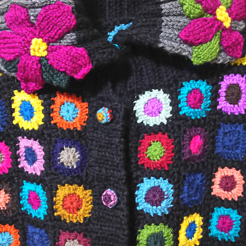 ちゅーりっぴ様専用 受注 モチーフつなぎのロングカーディガン  