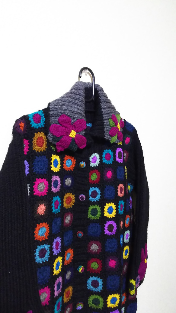 ちゅーりっぴ様専用 受注 モチーフつなぎのロングカーディガン  