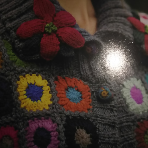 ちゅーりっぴ様専用 受注 モチーフつなぎのロングカーディガン  