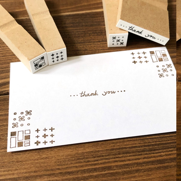 新：5種セット.小さな葉っぱthank you文字など：ラッピングやカード作りなどに＊ 5枚目の画像