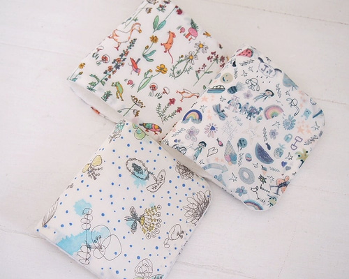 リバティ 6重ガーゼ ハンカチ 3枚セット C 新年度、ご入学、ご進学に