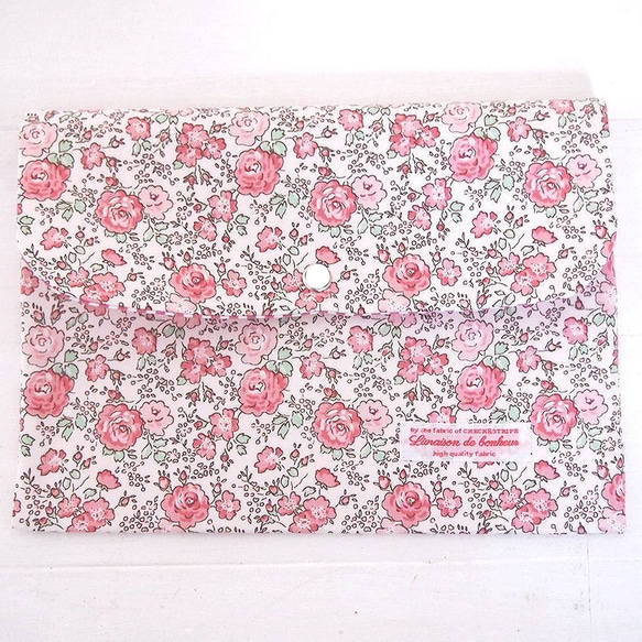 リバティ 母子手帳ケース フェリシテ(縮小)/ピンク B6サイズ マルチケース 1枚目の画像
