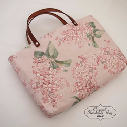春のリバティ ピンクのアーカイブライラック プチバッグ お散歩に バッグインバッグに 4枚目の画像