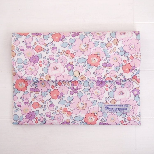 受注制作 リバティ 母子手帳ケース ベッツィ/ピンクモーヴ B6サイズ