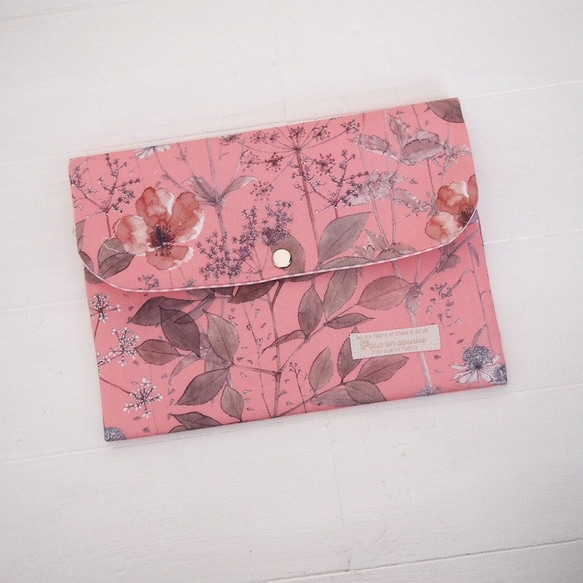 リバティ 母子手帳ケース イルマ/ピンク B6サイズ マルチケース 3枚目の画像