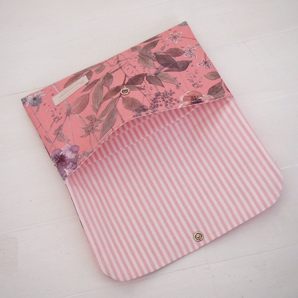 リバティ 母子手帳ケース イルマ/ピンク B6サイズ マルチケース 5枚目の画像