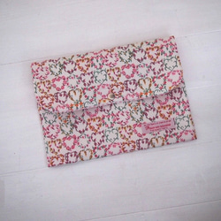 リバティ 母子手帳ケース メイジー/ピンク B6サイズ マルチケース 3枚目の画像