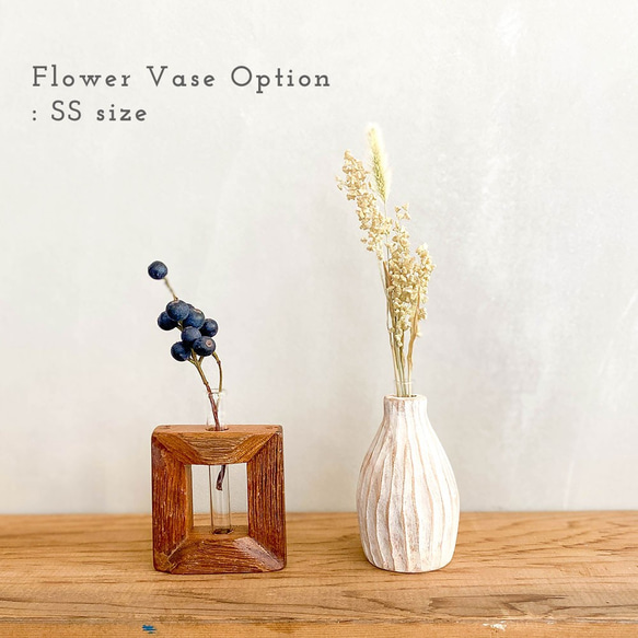 花瓶 No.20 + S or SSサイズ 一輪挿し 木製 フラワーベース 花器 母の日 6枚目の画像