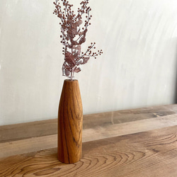 【2点セット】花瓶 No.11 & No.10 木製 フラワーベース ドライフラワー 一輪挿し 玄関インテリア 4枚目の画像