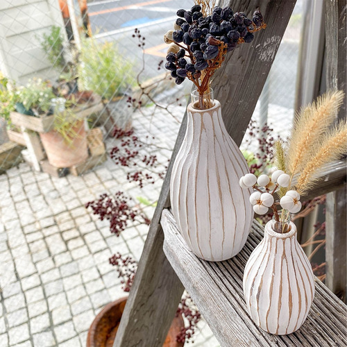 花瓶 No.20 BIG ホワイト 一輪挿し 木製 ドライフラワー 花瓶 No.20 BIG ホワイト 一輪挿し 木製 ドライフラワー