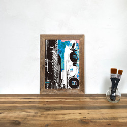 古材フレーム + A4 プリント ポスター 壁掛け アート 【 ニューヨーク Ambivalent no.2 】 3枚目の画像