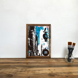 古材フレーム + A4 プリント ポスター 壁掛け アート 【 ニューヨーク Ambivalent no.2 】 5枚目の画像
