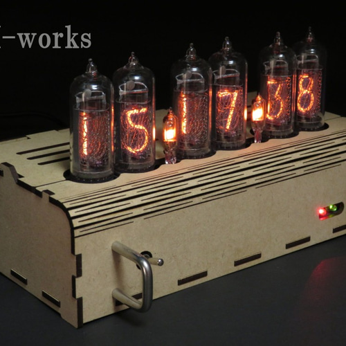 ニキシー管時計　 IN-14 6球　完成品 ケース入り IN-14 GPS付 ニキシー管時計 Ver1.1 高精度RTC (ケースあり, 管球あり