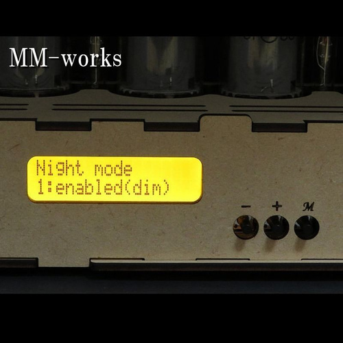 IN-18 GPS付 ニキシー管時計 Ver.2 (MDFケースタイプ) 掛け時計