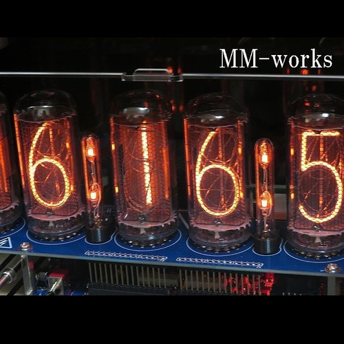 IN-18 GPS付 ニキシー管時計 Ver.2 クリアケース収納(ニキシー管 IN-18 GPS付 ニキシー管時計 Ver.2 クリアケース収納(ニキシー管