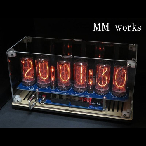 S様ご注文品】IN-18 GPS付 ニキシー管時計 Ver.2 クリアケース収納