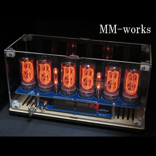 ニキシー管時計 IN-2 6球 完成品 アクリルケース入 ニキシー管時計 IN-2 6球 完成品 アクリルケース入