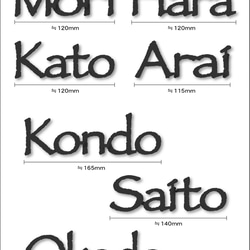 アルミキャストレター表札　＊miniサイズ＊【４文字】【５文字】 5枚目の画像