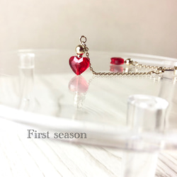 Swarovsky  perfume  Pierce☆ earring red 2枚目の画像