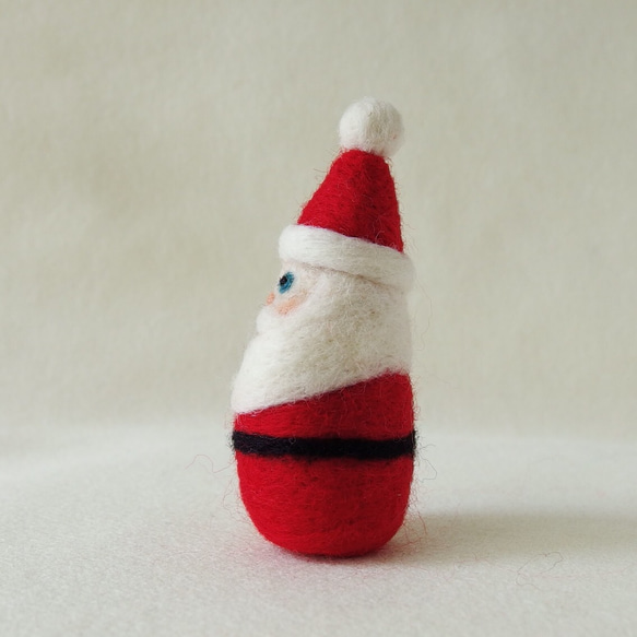 【クリスマス】羊毛フェルト・マトリョーシカ風　サンタクロース 2枚目の画像