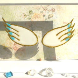 『翼』1ページ絵本  ステンドグラス風（豆本付） 2枚目の画像