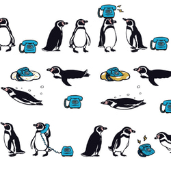 【iPhone11Pro 対応】フンボルトペンギン・ホワイト手帳型スマホケースiPhone用【各機種あります】 4枚目の画像