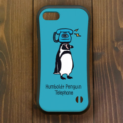 グリップケース【iPhone  12・11対応】フンボルトペンギン・シンプル・ ブルー  iPhone用 3枚目の画像
