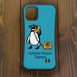 グリップケース【iPhone  12・11対応】フンボルトペンギン・トーク・ ブルー  iPhone用 1枚目の画像